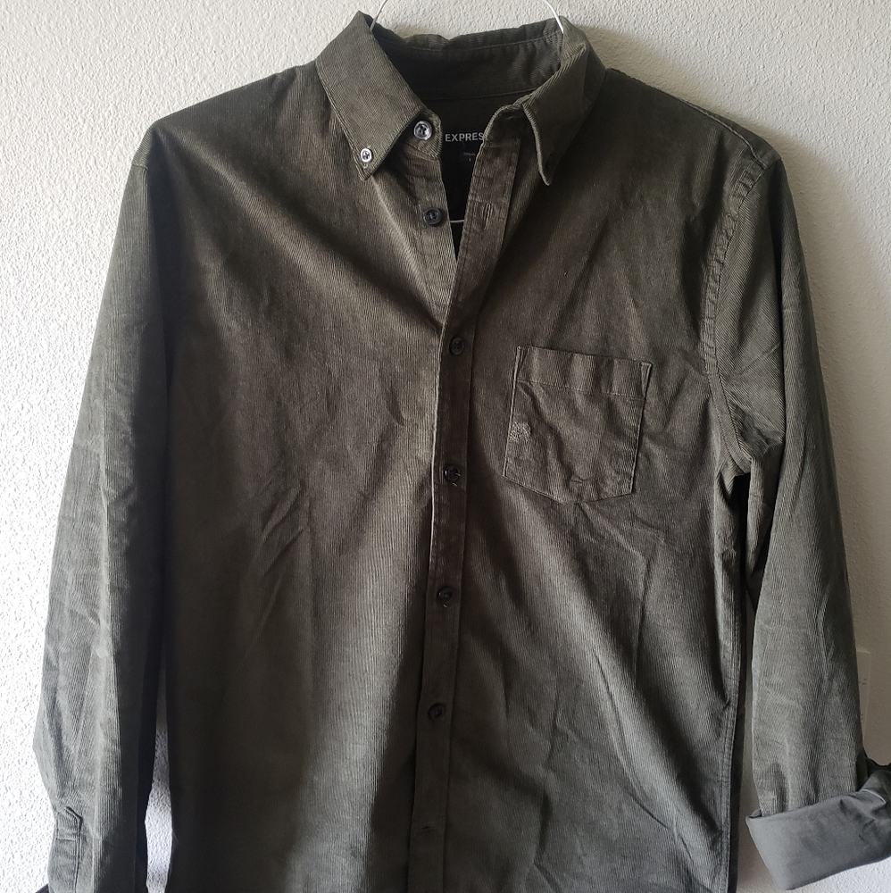 Express casual shirt green